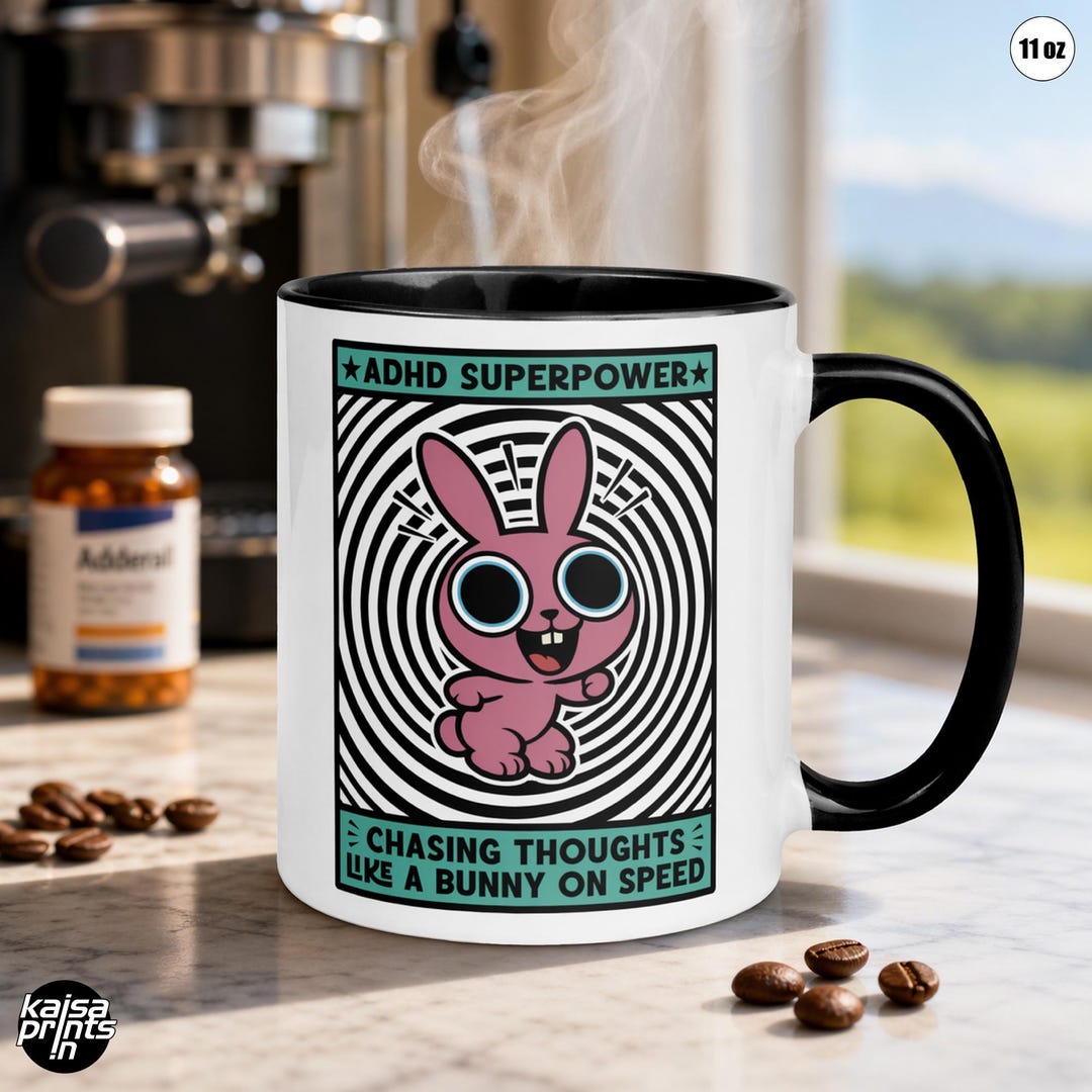 ADHD Coffee Mug | Funny ADHD Humor Cup | Sarcastic ADD Neurodiversity ...