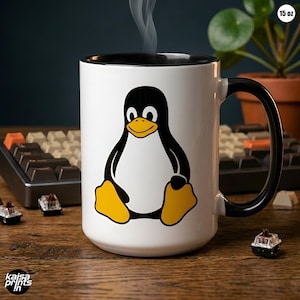 Linux Coffee Mug, Coding Mug, Linux Cup, Geek Coffee Mug, Dev Mug, Tux Coffee Mug, Penguin Cup, Coder Cup, Linux Penguin, Nerd Coffee Mug