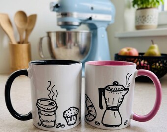 Doodle koffiemok, barista-koffiemokken, kopje Coffee-Lover, verjaardags- en kerstcadeaus