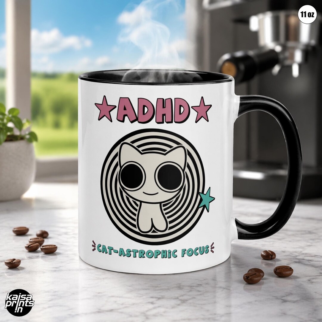 ADHD Coffee Mug | Funny ADHD Neurodiversity Humor Cup | ADD Hyperfocus ...