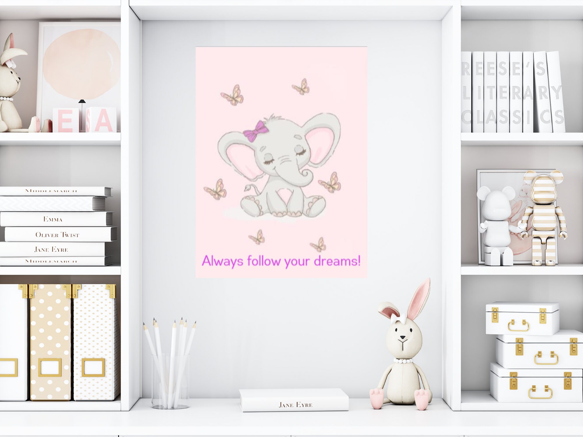 Elephant Nursery Wall Art Printable - Etsy