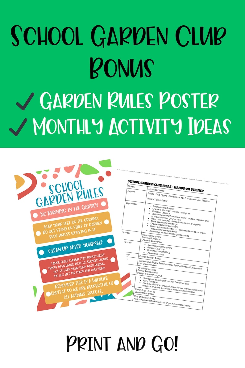 Elementary School Garden Club Starter Kit | Outdoor Learning (digital ...