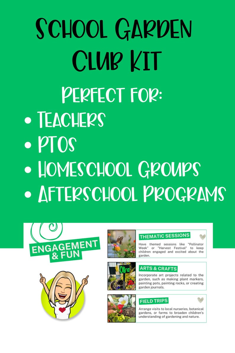 Elementary School Garden Club Starter Kit | Outdoor Learning (digital ...