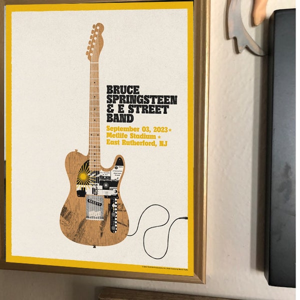 Bruce Springsteen Tour 2023 Poster Etsy