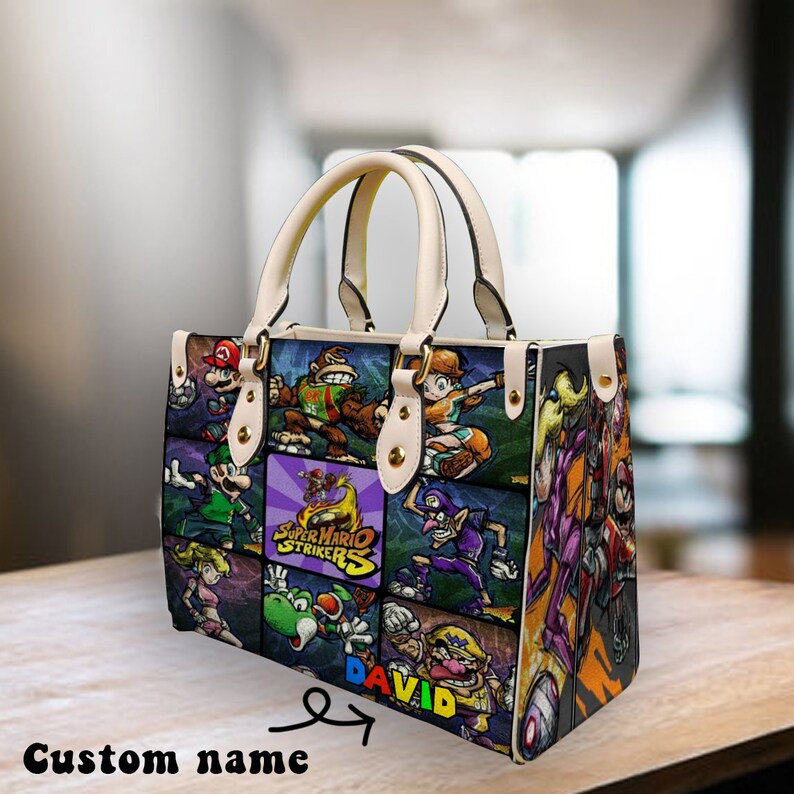 Supermario Strickers Logo Leather Handbag Mario Strickers Etsy