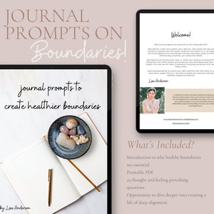 Creating Healthier Boundaries Journal Prompts, Personal Development, Self Care, Wellness, Mindfulness