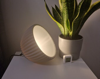 Lampe rotative | design intemporel | fabriqué en matériau biodégradable et en bois
