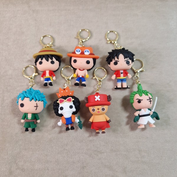 Schlüsselanhänger One Piece ruffy zoro ace chopper keychain