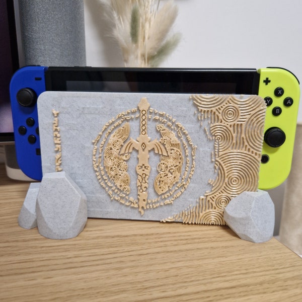 Verbesserte Qualität Zelda Tears of Kingdom Dockingstation abgerundete Ecken Switch Zelda 4 Modelle models Dock Ständer stand Joy con super