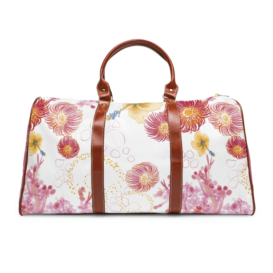 Women Duffle Bag, Floral Duffle Bag, Weekender Bag, Carry on Luggage