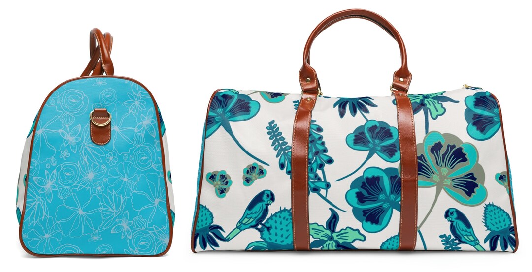 Women Duffle Bag Floral Duffle Bag Weekender Bag Carry on Etsy