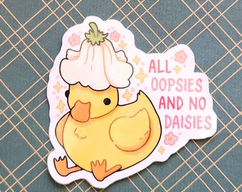 Pegatina holográfica del pato Daisy de Oopsie