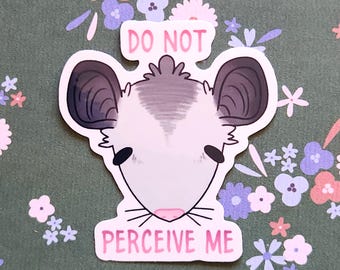 Pegatina brillante de zarigüeya de Perception