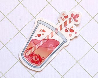Pegatina holográfica Boba Lover
