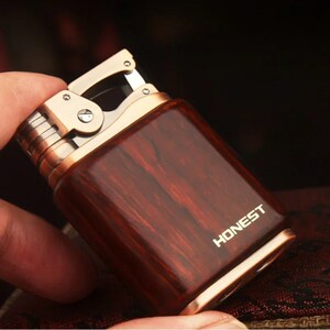 Vintage Minimalist Lighter | Retro Kerosene Lighter | Wood Lighters | Groomsmen Gifts for Wedding Day | Father's Day Christmas Gift