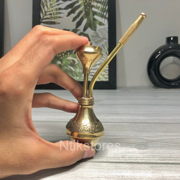 Exquisite 5-Zoll-Messing-Shisha-Pfeife: Eine schöne Mischung aus Kunst und Funktionalität für Tabakenthusiasten und Wohndekor-Liebhaber