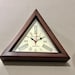 Triangle Wooden Wall Clock: 12