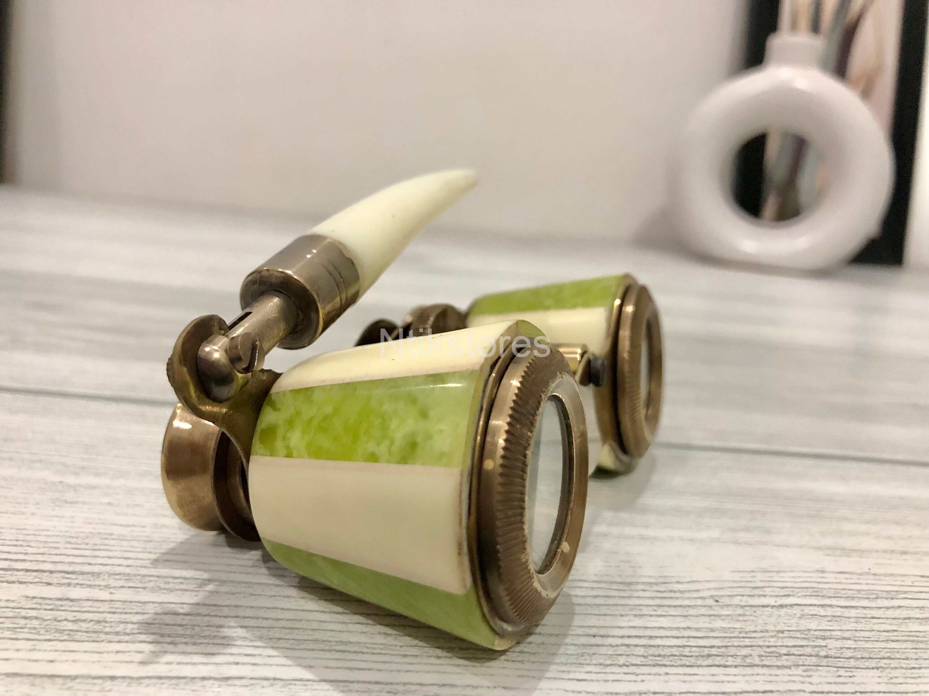 Vintage Brass Opera Glasses With Mother of Pearl Handle and Brass Fittings the Perfect Christmas
