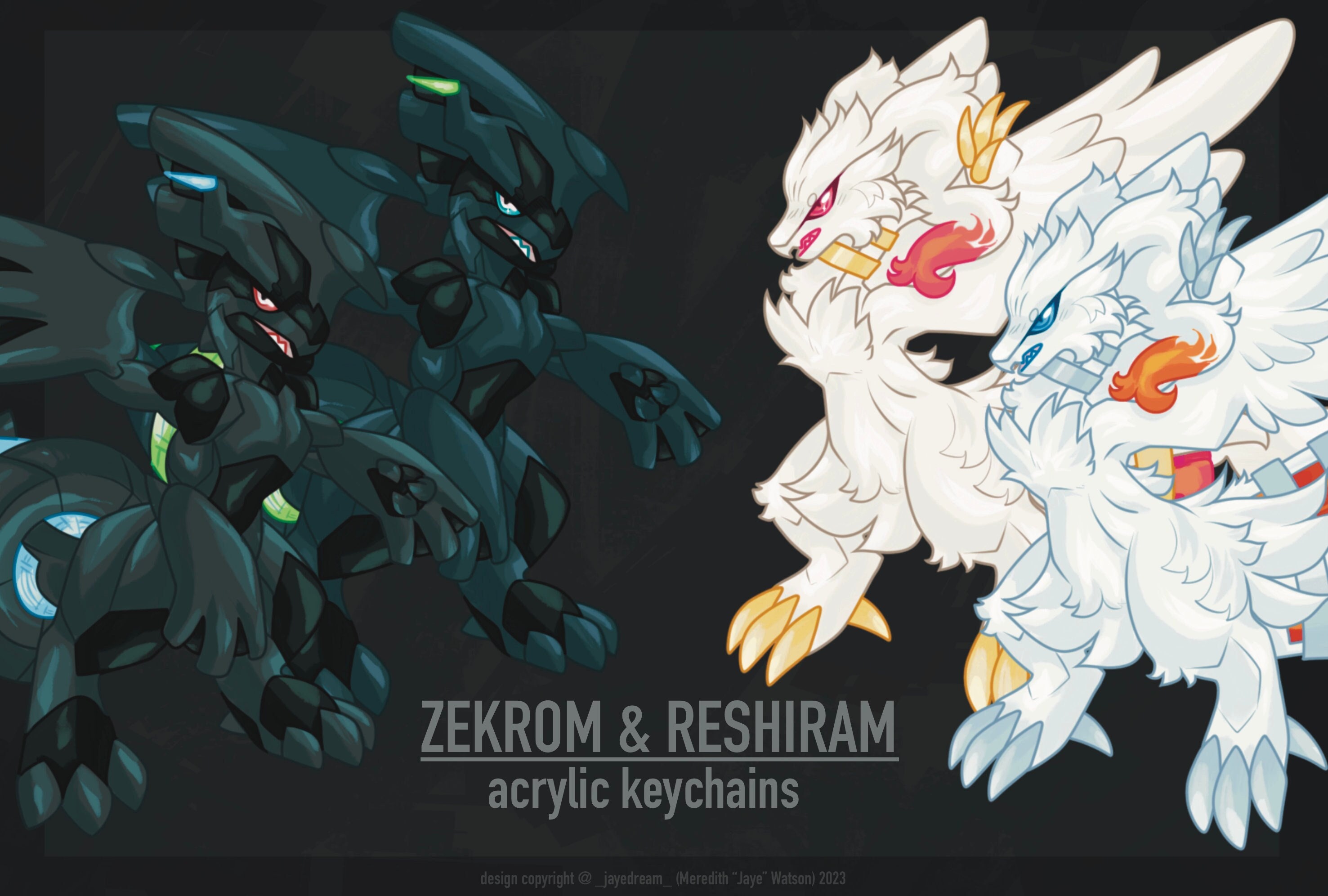 Pokemon Unova Legends Reshiram Zekrom Enamel Pin Black & White -  Israel