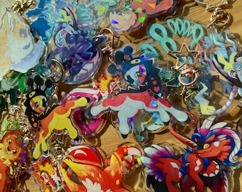 3” Paldea Pokémon Acrylic Charms! // Wave 1: (Miraidon, Koraidon, Dachsbun, Slither Wing, Farigiraf) **PREORDER**