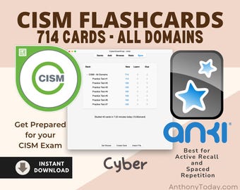 Preparación para el examen CISM / Tarjetas de estudio para la certificación ISACA / Preguntas oficiales del examen (Descarga digital)