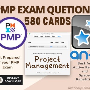 Schede didattiche Anki per la preparazione all'esame PMI PMP / Schede di studio per la gestione dei progetti / Padroneggiare processi, aree di conoscenza, Agile e successo nella certificazione