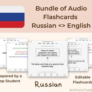 Russian Ultimate Guide Anki Flashcards | Master Vocabulary, Grammar & Pronunciation | Audio-Enhanced Study Cards for All Language Levels Russian Ultimate Guide Anki Flashcards | Master Vocabulary, Grammar & Pronunciation | Audio-Enhanced Study Cards