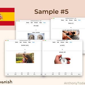 Spanish Anki Flashcards with Audio & Illustrations | Spanish Study Guide for Vocabulary, Grammar, Pronunciation and English Translations Spanish Anki Flashcards with Audio & Illustrations | Spanish Study Guide for Vocabulary, Grammar, Pronunciation