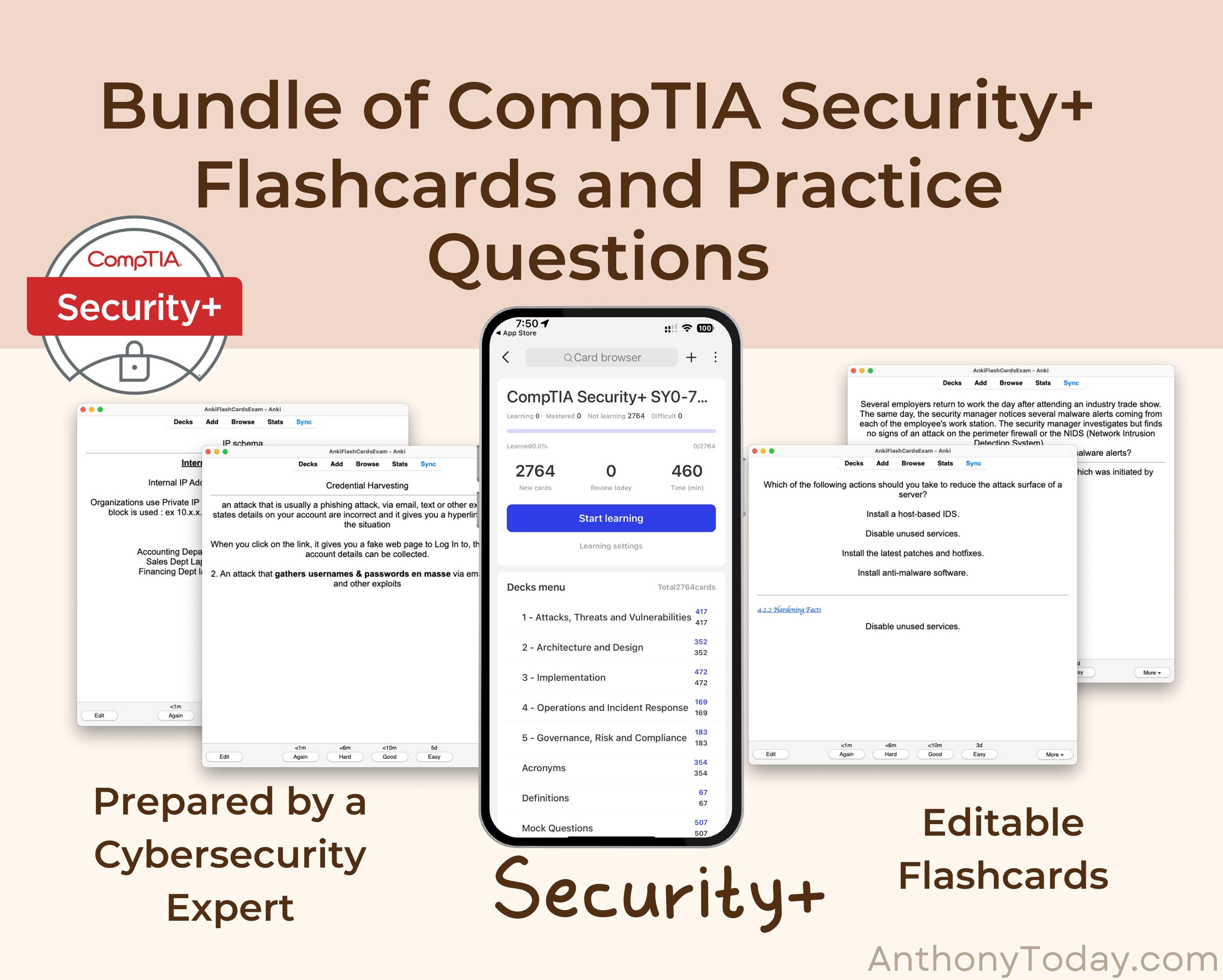 Comptia Security+ V7 Flashcards Anki | Question SY0-701 Exam Prep ...