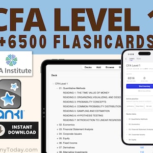 Preparazione all'esame CFA di livello 1 del 2026 / Oltre 5000 schede Anki / Esercizio con domande ufficiali