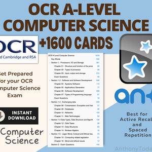 A Level Computer Science OCR Anki Flashcards | Ultimate OCR Um guia de estudo | Master Key Concepts, Programming & Algorithms para o sucesso no exame