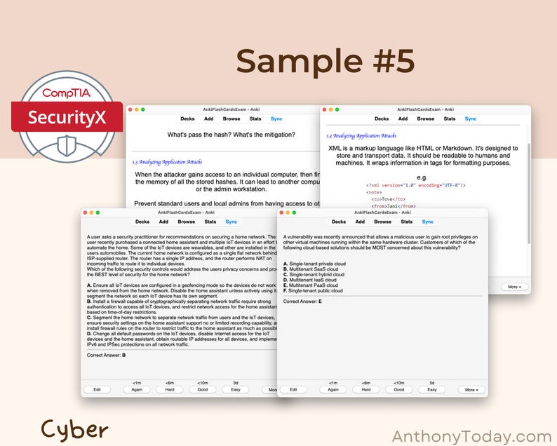 Comptia Securityx (V5) Flashcards Anki | CAS-005 Exam Prep Study Guide ...