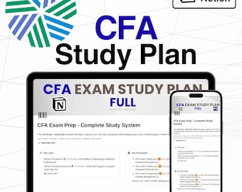 CFA Exam Study Plan | Notion Template (Immediate Access)