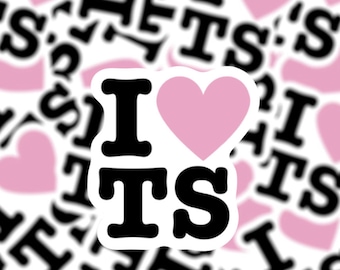I Heart TS Sticker