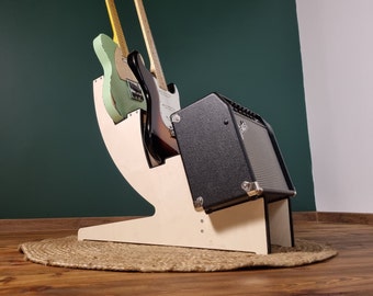 Soporte para guitarra, soporte para amplificador, soporte para bajo, soporte múltiple para guitarra, soporte de suelo para guitarra y amplificador, soporte para 2 guitarras