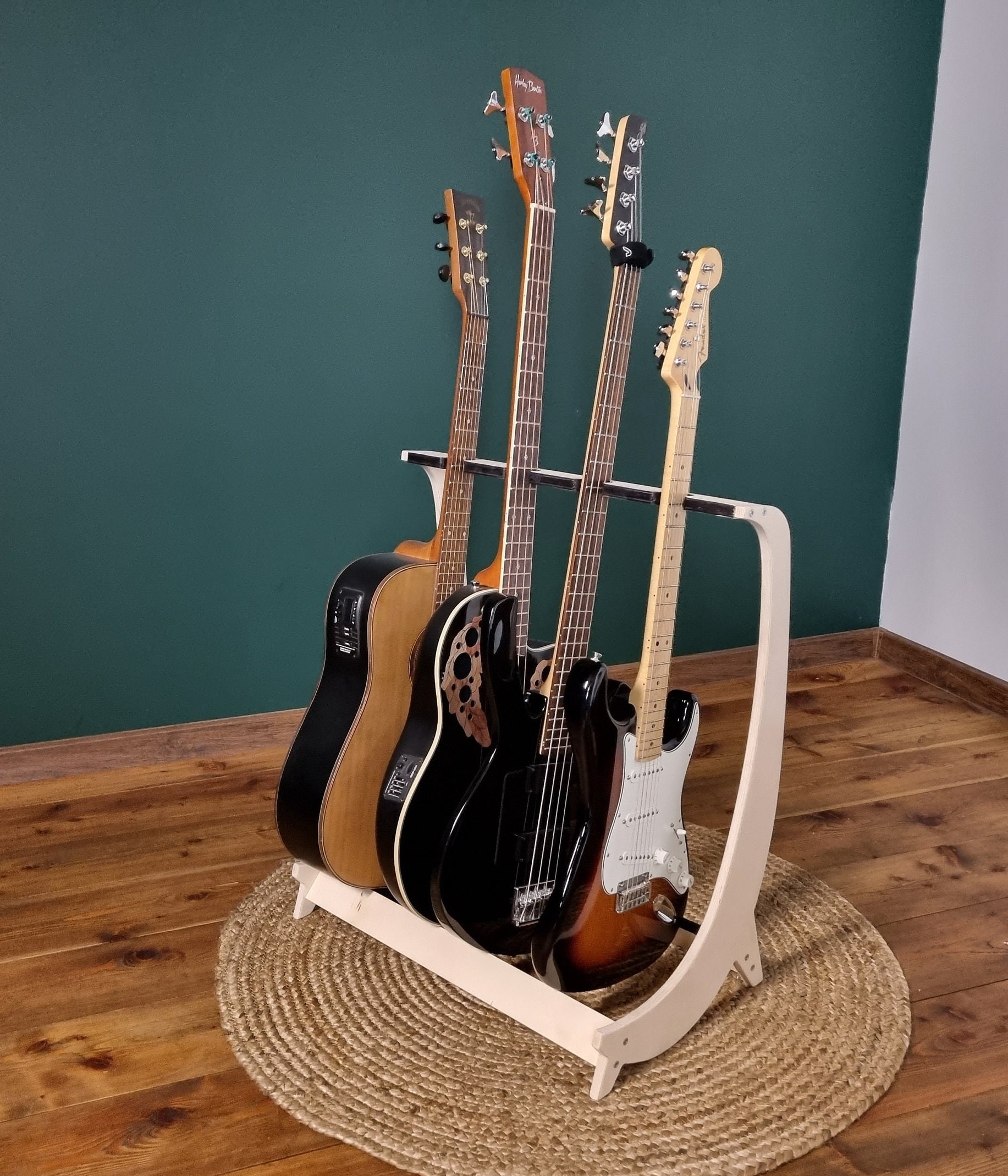 Support Mural Pour Guitare En Bois Massif - Crochet Rotatif 360° En Forme De U - Pour Guitare Acoustique, électrique, Basse, Ukulélé (lot De 2)