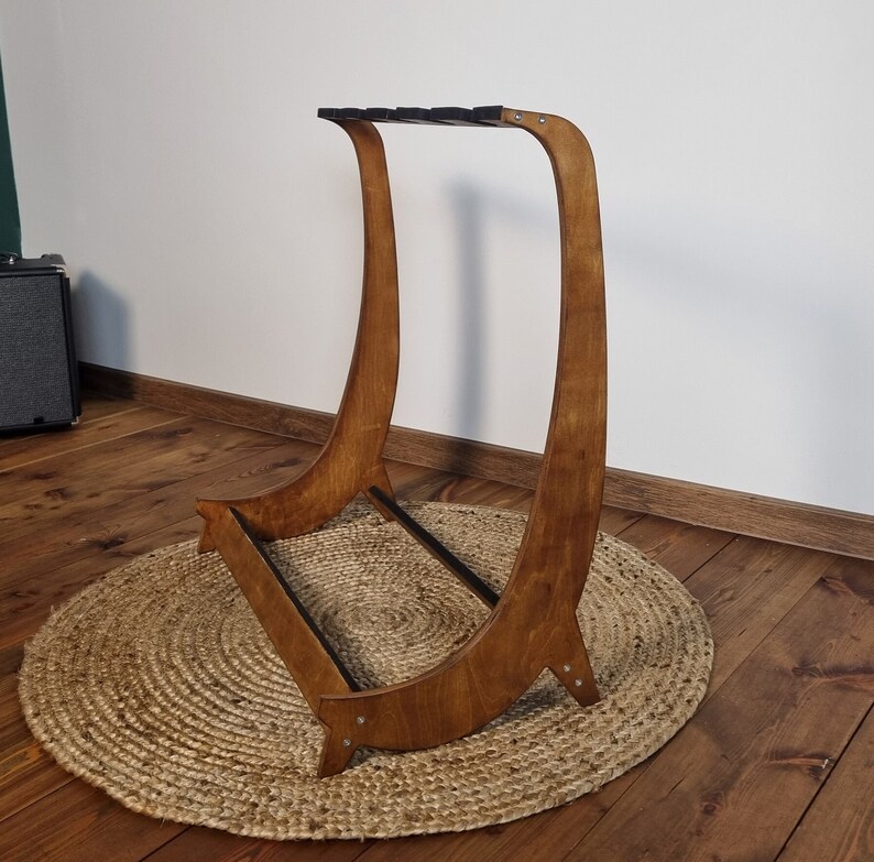 Sturdy Wooden Rack for 5 Guitars
