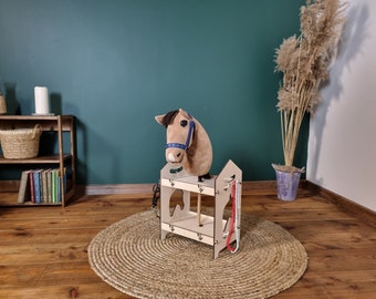 Hobby Horse stable for 1 horse, Animal Garden stand, free personalization