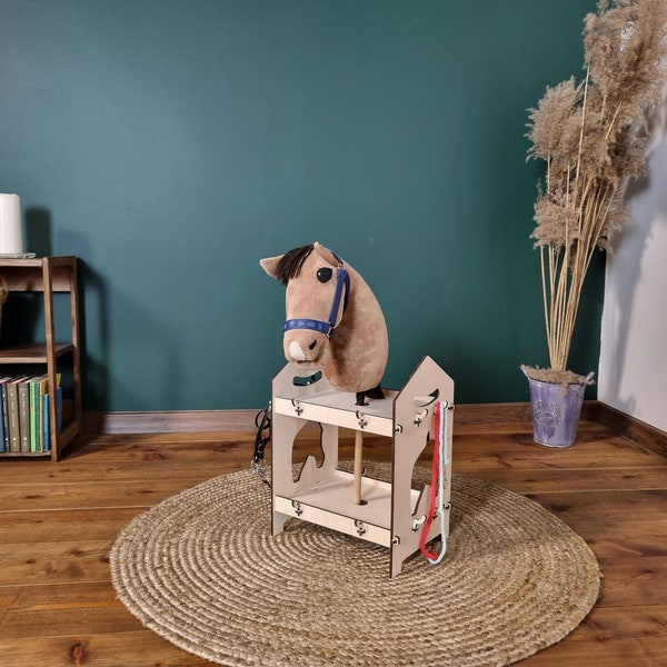 Hobby Horse stable for 1 horse, Animal Garden stand, free personalization