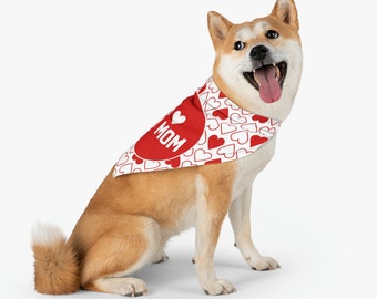 Ik hou van mijn moeder Valentine Pet Bandana