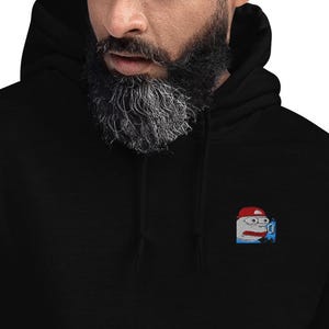 Embroidered MonkaS Gaming Hoodie: Soft Cotton-Blend Gamer Gift