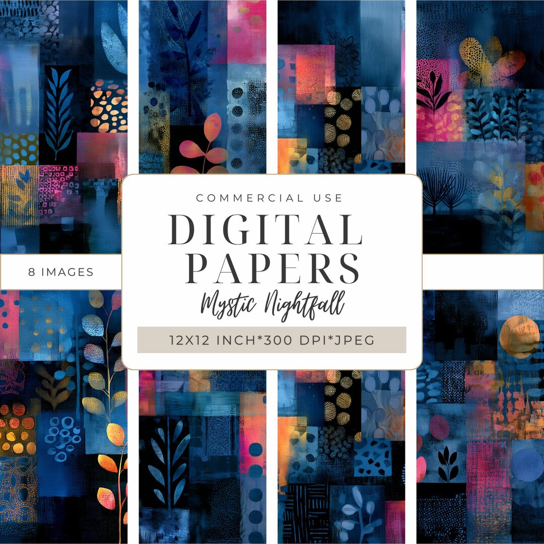 Photo inspiration: Textured Paper For Modern Accents And Trim Reference: Moody Abstract Textured Digital Papers Deep Blues Warm Accents