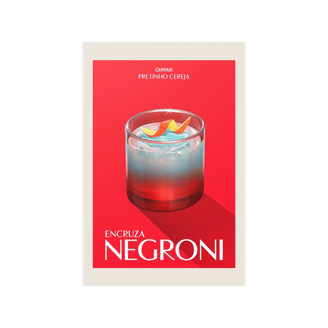 Negroni Art Satin Posters 210gsm Bar Restaurants - Etsy