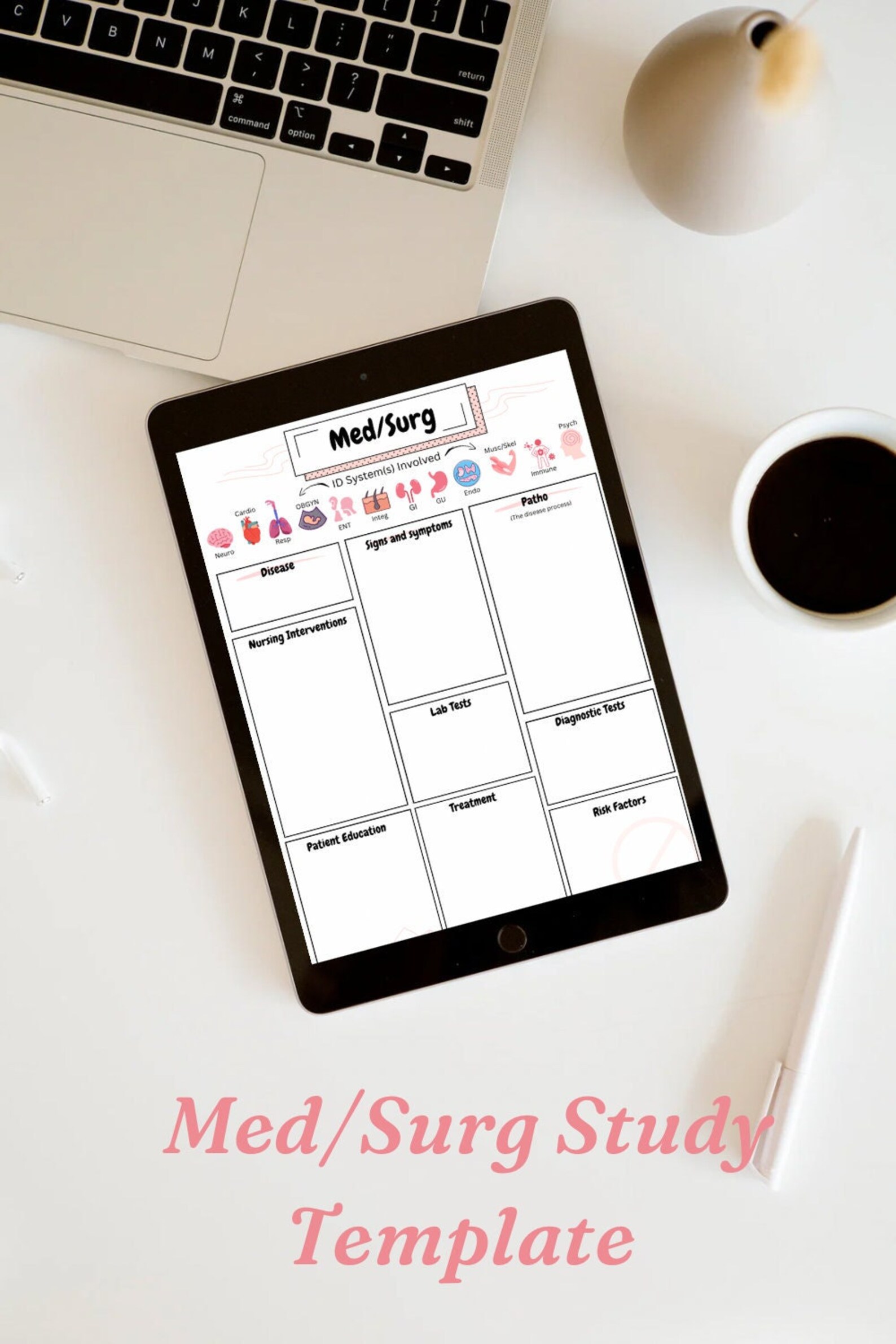 Printable/download Med/surg Template | Nursing School Study Sheet ...