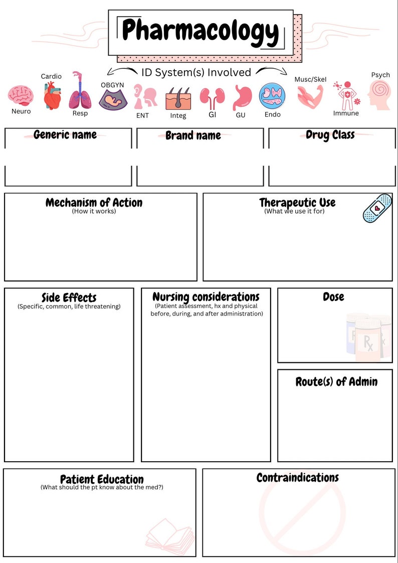 Printable Pharmacology Template Nursing School Study Sheet Study printable-pharmacology-template-nursing-school-study-sheet-study