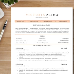 Clean Resume Template Word Minimalist Professional Resume Modern Resume Template 2 Page ATS Friendly Resume by Templatebin