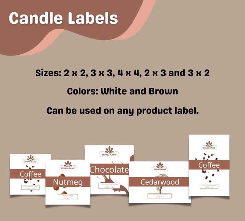 Custom Candle Labels for Candle Branding Personalized Candle Etsy