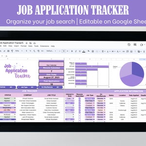 Google Sheets Job Application Tracker with Resume Log, Interview Planner, and Career Planning Dashboard by Templatebin