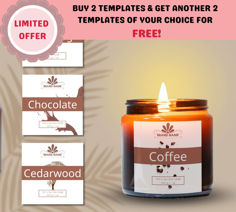 Custom Candle Labels for Candle Branding Personalized Candle Etsy