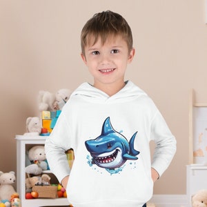 Boys shark hoodie discount